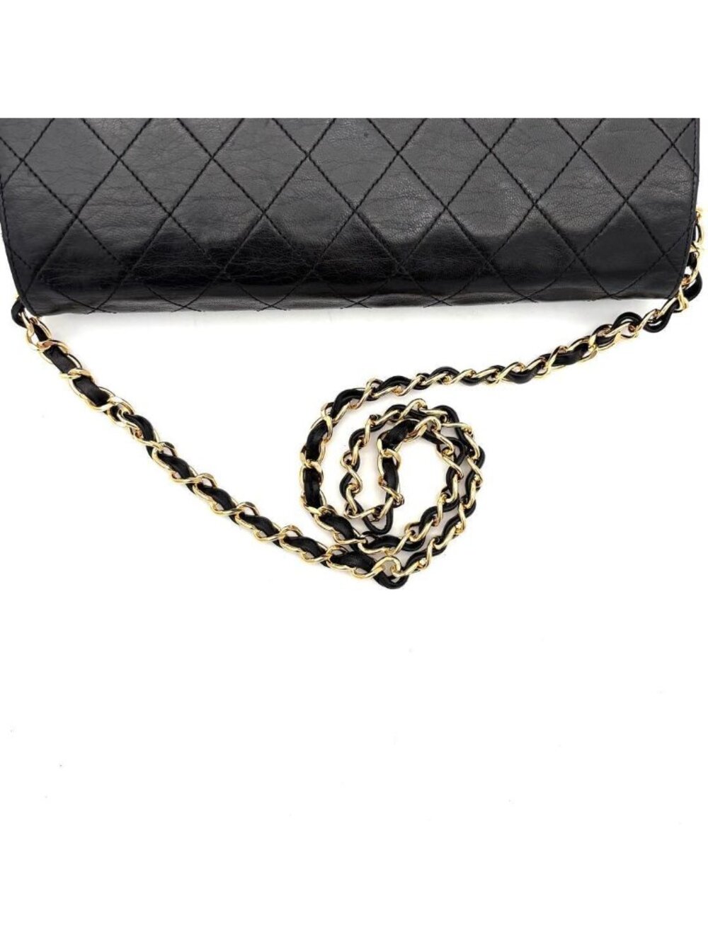 Chanel Quilted Chain Shoulder Bag Black Lambskin - Picture 6 of 13